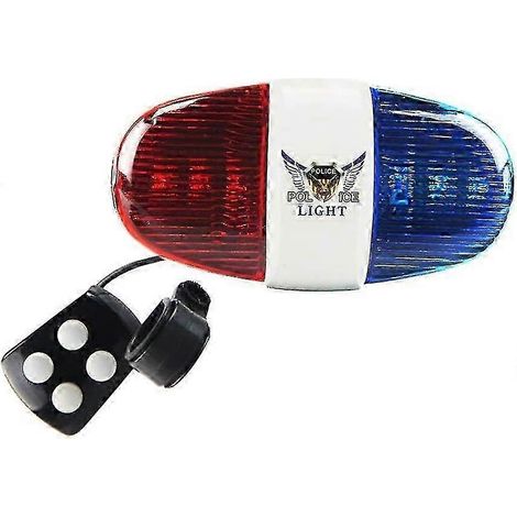 Vélo de police pour enfants avec éclairage LED, klaxon et coffret cadeau Noël/Nouvel An - Fonctionne sur piles (piles non fournies) (1/4)