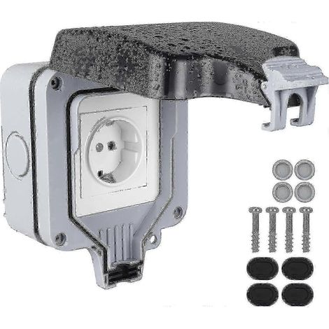 Prise extérieure étanche IP66 avec protection des contacts saillants (1/5)