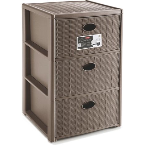 Stefanplast CASSETTIERA ELEGANCE 3 cassetti - cm. 40x40x60 h col. Tortora