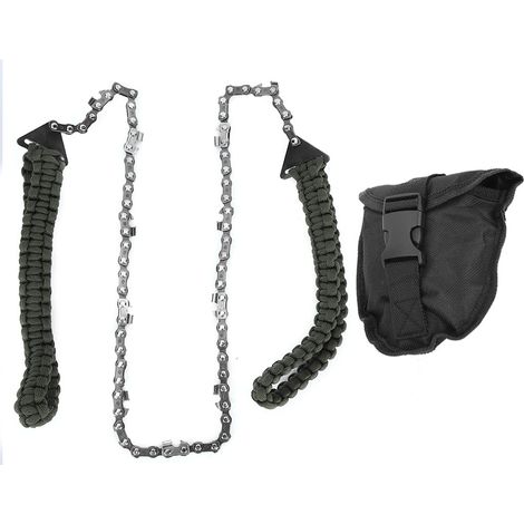 Tronçonneuse à chaîne manuelle en acier haute carbone, outil de coupe et d'élagage portable pour camping, randonnée et chasse