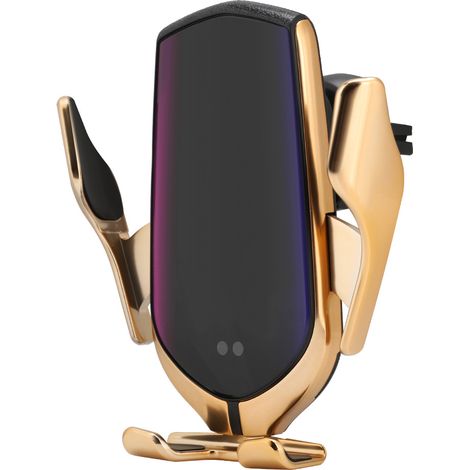 R1 10W selbstverriegelndes kabelloses Autoladegerät, goldfarben (für Empfänger mit iOS-Schnittstelle) (1/5)