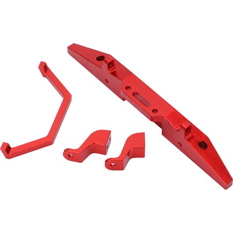 Pare-chocs avant en aluminium avec boucle de remorque pour voiture RC MN D90 1/12, rouge (1/5)