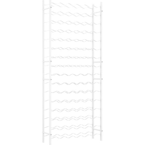 Casier à bouteilles pour 96 bouteilles Blanc Métal CFW546421 (1/5)