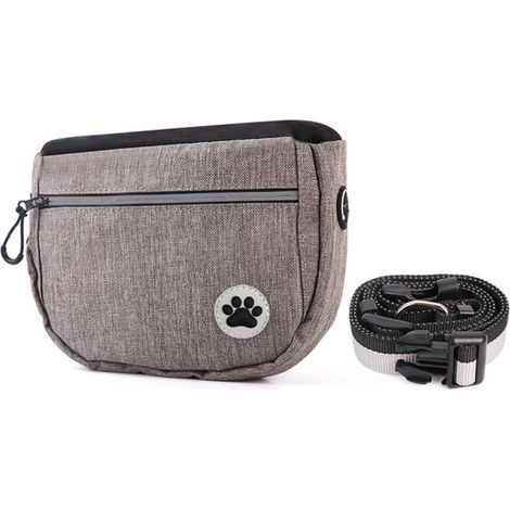 Sac à friandises pour chien grande capacité, pochette pour l'entraînement des chiens avec ceinture ajustable et poche pour l'éducation canine en extérieur