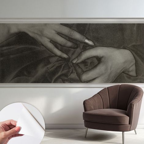 Papier peint adhésif autocollant pour salon chambre à coucher peint imprimé Installation facile Matière des mains 250x104 cm (1/5)
