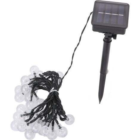 Dekorative LED-Lichterkette mit Solarbetrieb für den Außenbereich, 8 Modi, wasserdicht, 6,5 m lang, 30 LED-Lampen, für Garten, Terrasse und Hof (1/5)