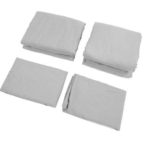 Ensemble de literie simple, doux et confortable en fibre synthétique, confectionné avec soin, idéal pour les affaires, les hôtels et la maison. Gris, taille King US. (1/5)