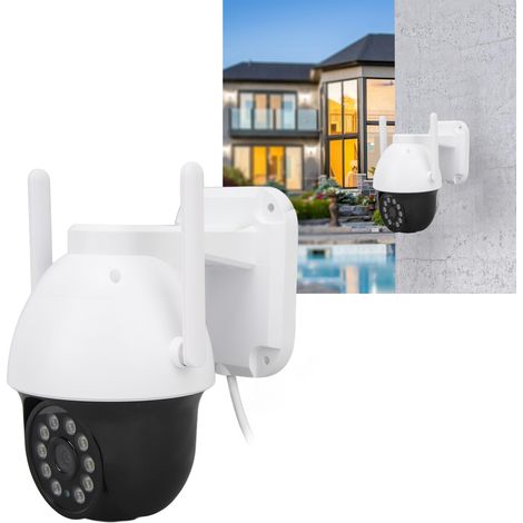 Caméra PTZ 2MP, intérieur/extérieur, compatible WiFi, réseau domestique, télécommande, haute définition, caméra de vision nocturne, norme européenne. (1/5)