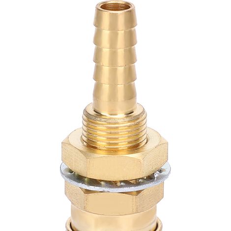 Une paire de connecteurs rapides pour pistolet de soudage refroidi à l'eau, 8 mm, jaunes. (1/5)