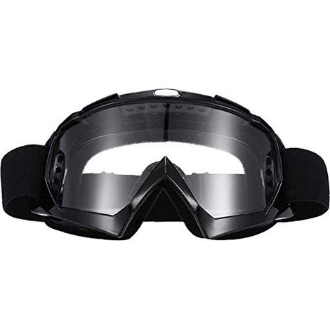 XYDZ Moto Lunettes Motocross, Lunettes de Protection Anti-UV Coupe-Vent Anti-Sable Anti-Poussière pour Activités Extérieures Vélo Moto Cross VTT Ski Snowboard Cyclisme Goggles - Noir (1/5)
