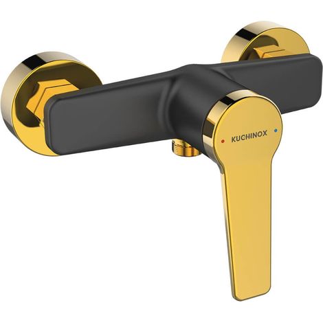 ALANIS Wand-Duscharmatur in Schwarzgold (1/2)