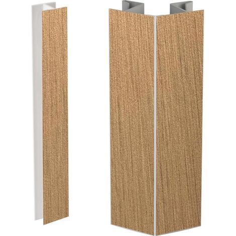 Accessoires Plinthe Cuisine – Jonction Angulaire -90°/+90° et Droite, PVC 12,5 mm, Hauteur 100 mm, Couleur Bronze Doré (1/2)