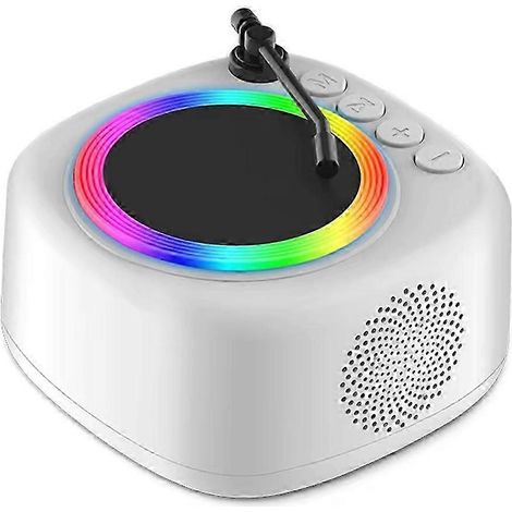 Mini platine vinyle Bluetooth avec haut-parleur, son haute fidélité, boîte à musique, enregistreur HD et lumières colorées QAQ (1/5)