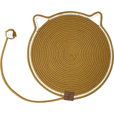 Kratzmatte mit Ballspielzeug – Gewebtes Kratzbrett zum Schutz von Möbeln und bequemer Ruheplatz für Katzen (1/5)