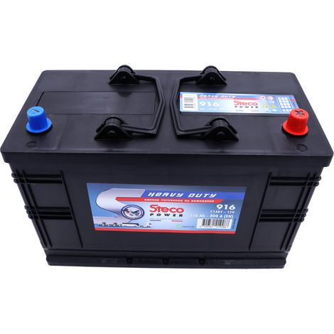 Batterie 12V 110Ah 800A 345x173x233 mm heavy duty stecopower - 916