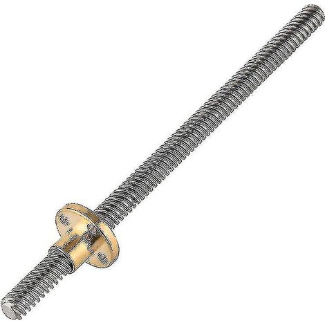 Vis-mère trapézoïdale T8 8 mm en acier inoxydable avec écrou en laiton pour imprimante 3D 150 mm (1/5)