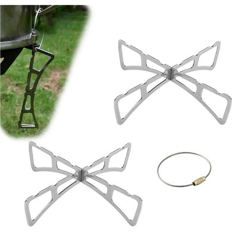 Grille de cuisson amovible et polyvalente pour cuire au four, à la vapeur et rôtir, idéale pour le barbecue ou une utilisation en extérieur, compatible avec divers ustensiles de cuisine, lot de 2, cou