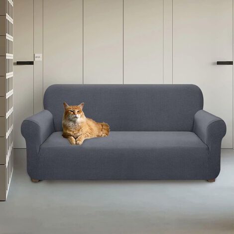 Housse de canapé, housse de canapé élastique imperméable, antidérapante et anti-rayures de chat (1/4)
