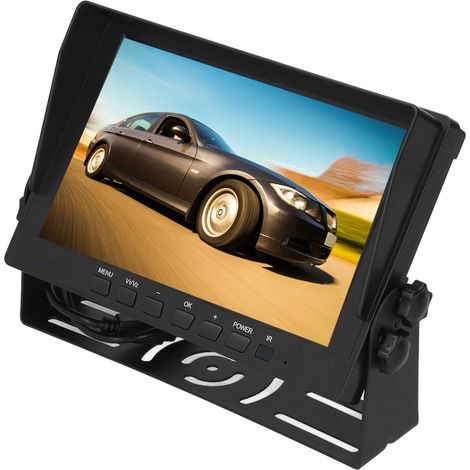 Écran de surveillance de recul IPS HD Vision Complète 2 Entrées Vidéo avec Pare-soleil pour Camions et Moissonneuses (1/5)