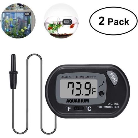 Thermomètre Digital LCD - FOXNOVO - Noir - 2 Pièces - Étanche - Ventouse (1/3)