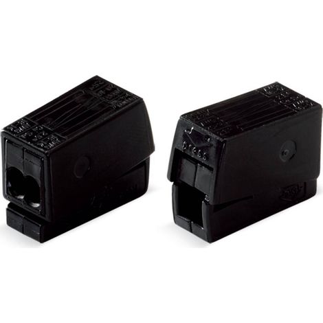 Connecteur automatique fil souple-rigide 2.5mm² (boite de 100) noir 120°C pour luminaire Wago (1/2)