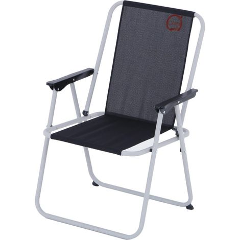 Zusammenklappbarer Camping-Piccolo-Sessel - O'Camp - Schwarz - Abmessungen: 57 x 55 x 80 cm.