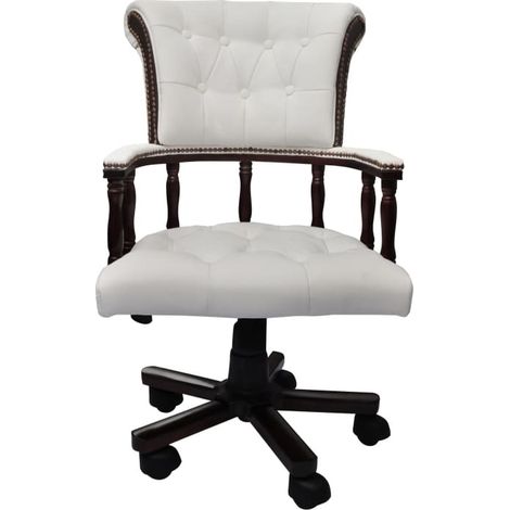Maison Exclusive - Sedia da Ufficio Girevole Bianca
