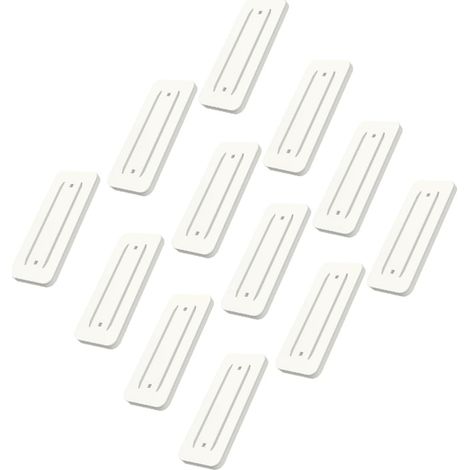 Support de Douille en Plastique Blanc Adhésif sans Poinçon pour Fixation Murale de Multiprises, Lot de 12 Pièces pour Rangement Suspendu Cuisine (1/5)