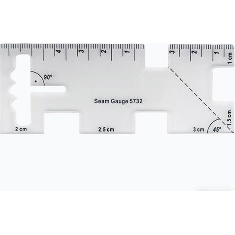 Hem Ruler, Sewing Accessory, Flexible Measuring Gauge Ruler, Patchwork Ruler, For Quilting, Sewing and Measuring