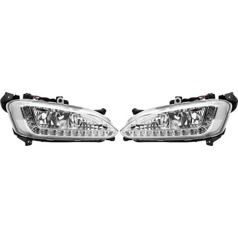 Paire de feux diurnes LED DRL 12V – Couvercle antibrouillard pour Hyundai Santa Fe/IX45 2013-2015 – Résistance à l'eau et aux chocs (1/5)