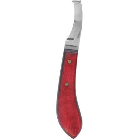 Couteau à sabot courbé pour droitier, nettoyeur et parage avec manche en bois, outil de maréchalerie (1/5)