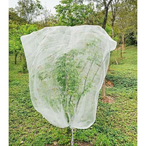 Insektennetz – Vogelschutznetz für Obstbäume – Feinmaschig, 1,8 m x 1,8 m, mit Kordelzug und Reißverschluss – 1 Stück (1/5)