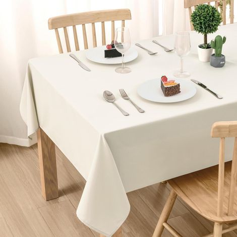 Tischdecke rechteckig 135x180cm wasserdicht fleckresistent Polyester für Innen & Außen