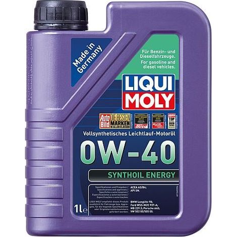 Huile de moteur LIQUI MOLY de synthèse - Energy SAE 0W-40 contenu 1 litre