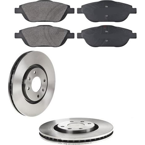 KIT FRENI ANTERIORI compatibile con CITROEN C3 II (SC) - DISCHI + PASTIGLIE OEM: FDB4288 / 17338 , 17336 , /SOSTITUZIONE DIRETTA/BASSA POLVERE/SILENZIOSO (1/5)