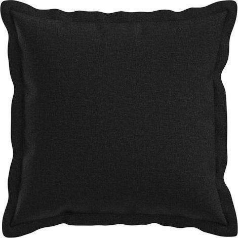 vidaXL Funda de almohada 2 pcs HOUTEN Negro 30 x 30 cm Lino Sintético (1/2)