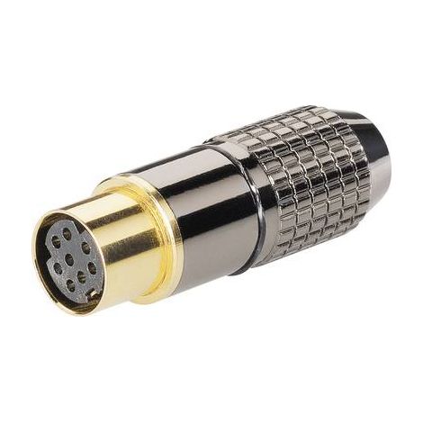 Mini DIN femelle, droit BKL Electronic 0204118 Nombre de pôles: 8 noir 1 pc(s) (1/3)