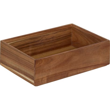 Organisateur de tiroir en bois Marron Foncé 15x23x7 cm (1/4)