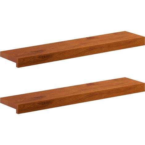 Window Sills 2 pcs Brown 80 x 15 x 2 cm Solid Oak Wood vidaXL