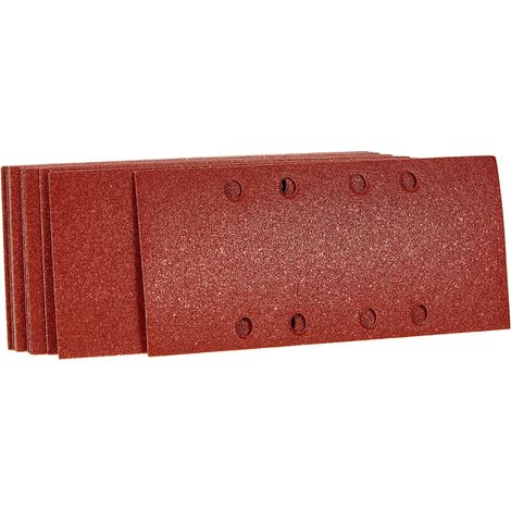 Bosch 2607017099 25 Fogli Abrasivi Orbitale, Grana 80, 93 x 230 mm, 8 Fori