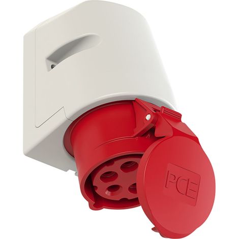 PCE CEE Wandsteckdose 5-polig, 16 A, 400 V, IP44 (1/2)