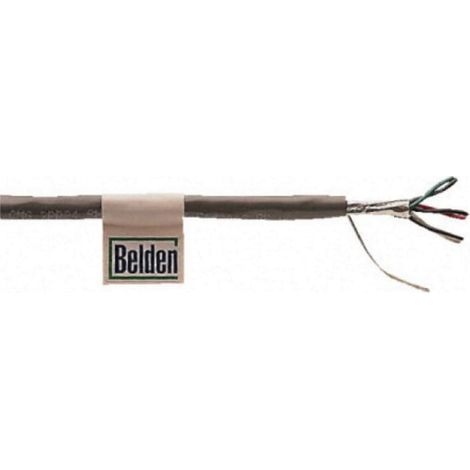 Cable trenzado RS-232, AWG 24/7, 1 par trenzado, blindaje de lámina al 100%, PVC Eca, 305 m, gris, cartón