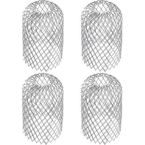 4x Filtres de Gouttière en Aluminium 3 Pouces, Crapaudines pour Gouttière, Grille Protection Gouttière, Gardes de Gouttière en Métal pour Maison Avant Toit Fossé Égout contre les Feuilles Toiture (1/5)