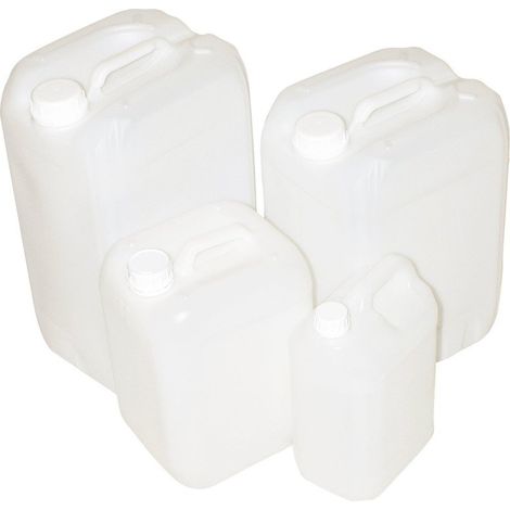 JARDIN202 - Bidón Plástico Alimentario con Asa - Garrafa Blanca Multiusos Unidad (25 Litros)