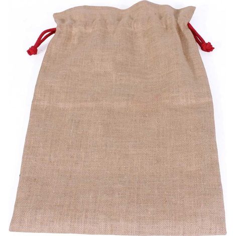 Sacco in juta naturale con lacci, 32x22 cm (kit da 10) (1/2)