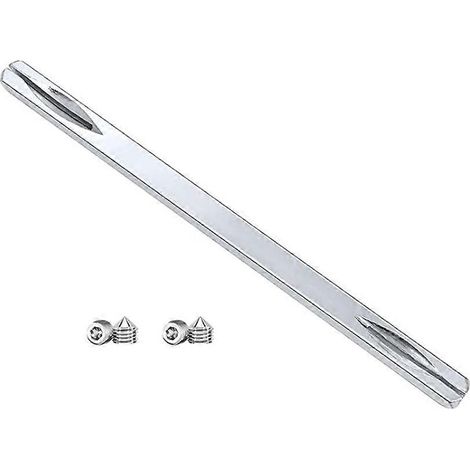 Accessoires pour poignée de serrure de porte : 1 axe carré 88150 mm pour serrure de porte + 4 vis de serrage M67,8 mm ( )