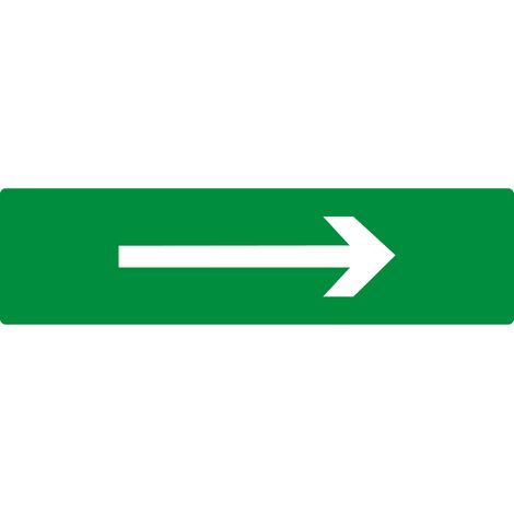Plaque de porte Flèche sur fond vert - couleur 170x45mm - 4321394