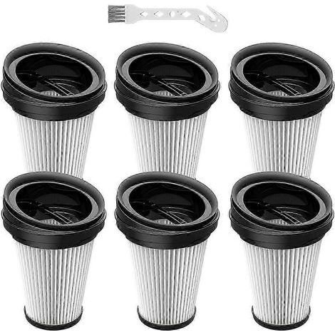 Pack of 6 replacement filters for 2-in-1 cordless handheld vacuums (1/5)