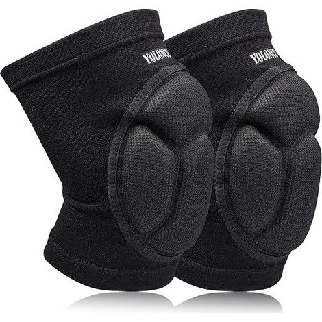 Protective Knee Pads, Adjustable Protective Knee Pads, Anti-Collision Sponge, Breathable, Cushioning, Black, L (1/5)