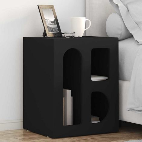 Nachttisch 2 pcs Schwarz 40 x 35 x 50 cm Holzwerkstoff